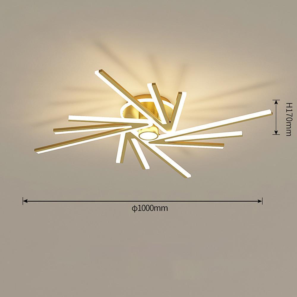 Abstract Tube Flower Shaped LED Nordic Flush Mount Lighting Ceiling Lights