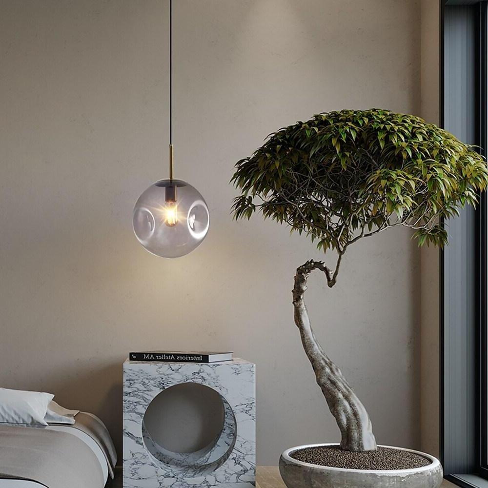 Industrial Globe Pendant Light Nordic Metal Glass LED Ceiling Light