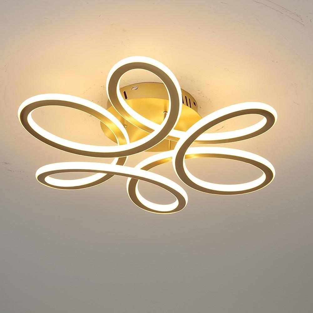 Swirl Flower Shaped Dimmable LED Modern Flush Mount Lighting Ceiling Light