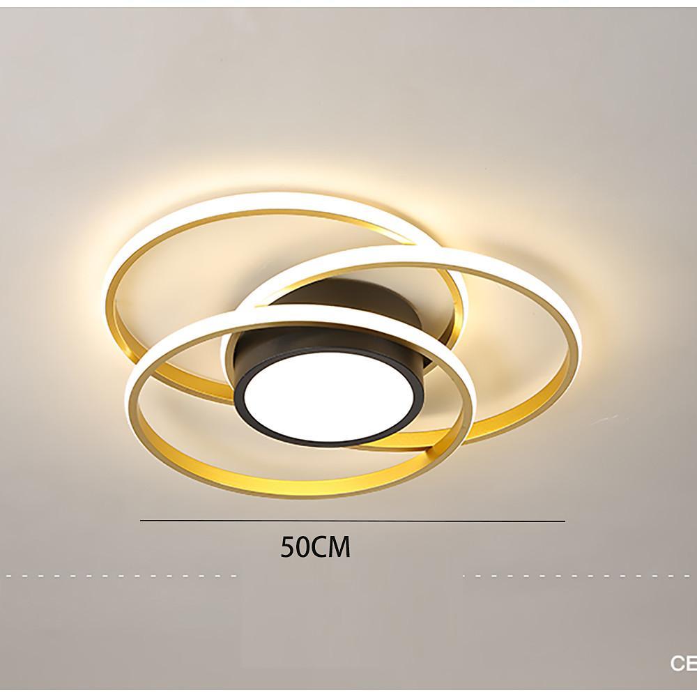 Multiple Circles Abstract Modern Style Design Flush Mount Lighting LED Bedroom Ceiling Lights