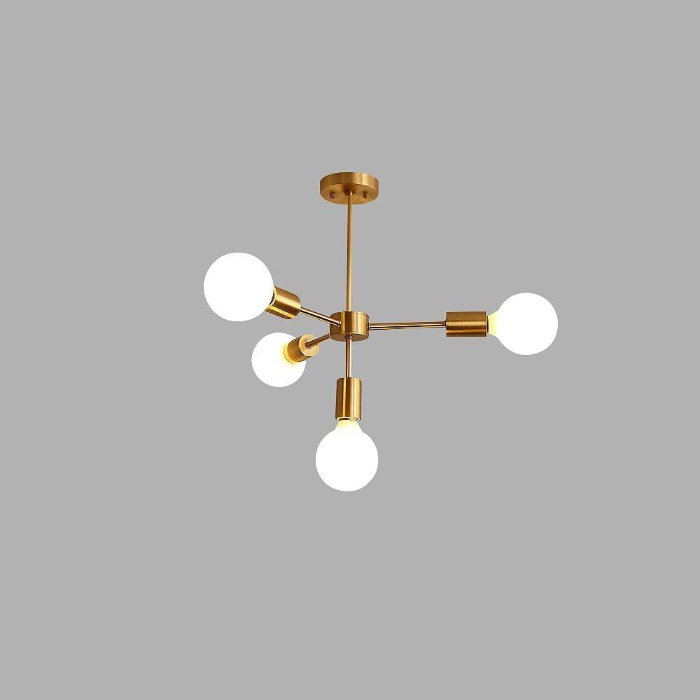 Luxurious Gold 4-Light Pendant Light - Modern 27'' Ceiling Fixture