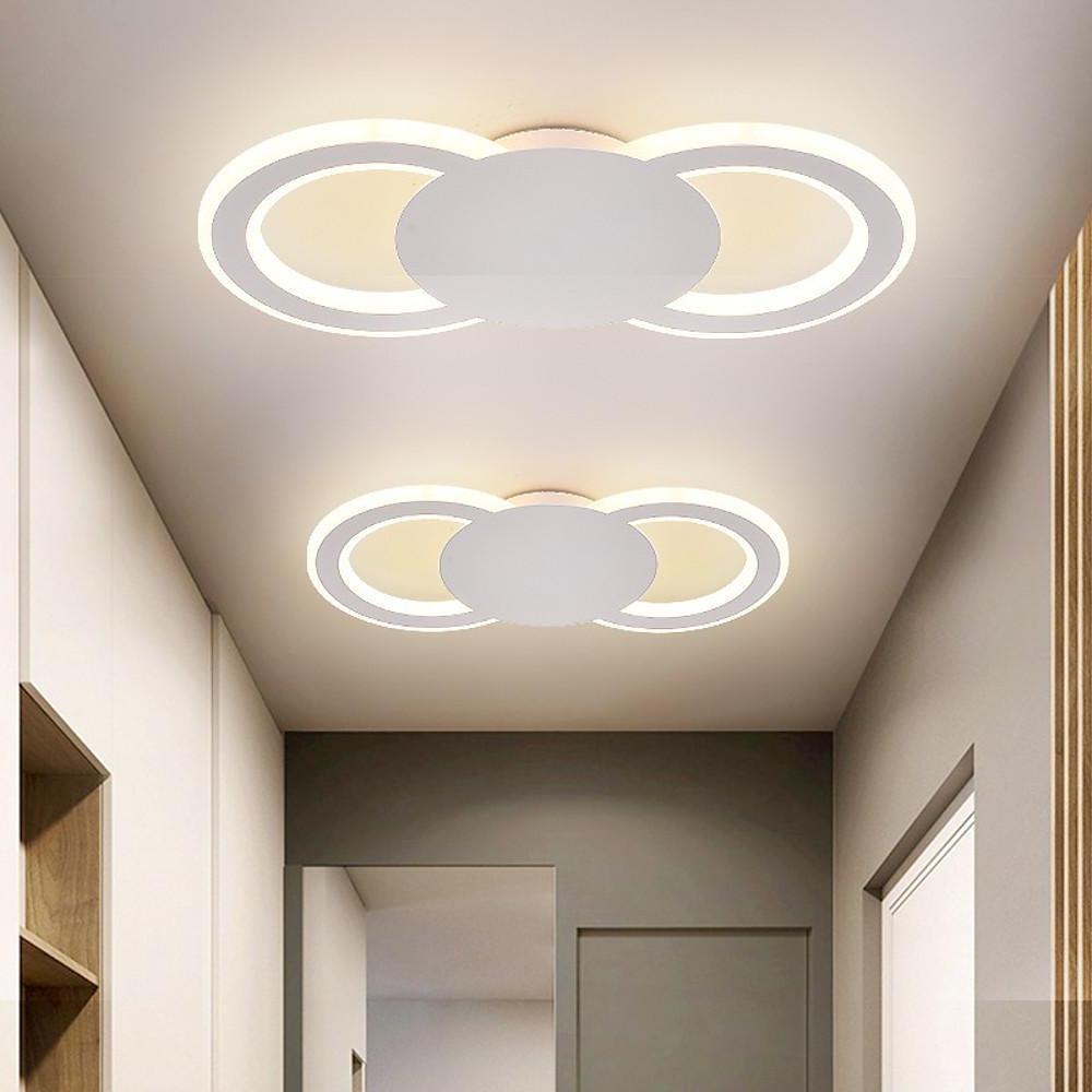 Modern Geometric Ring 2-Light LED Flush Mount Ceiling Light