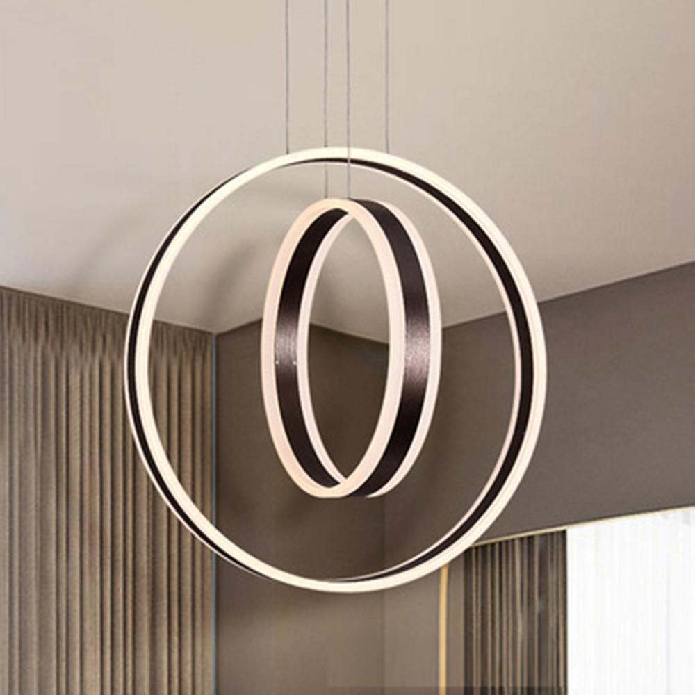 Twin Circle LED Orb Chandelier Ceiling Light