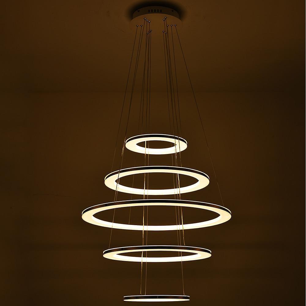 Adjustable Contemporary Chandelier Light Mid-century Chandeliers with 5 Tiered LED Lights