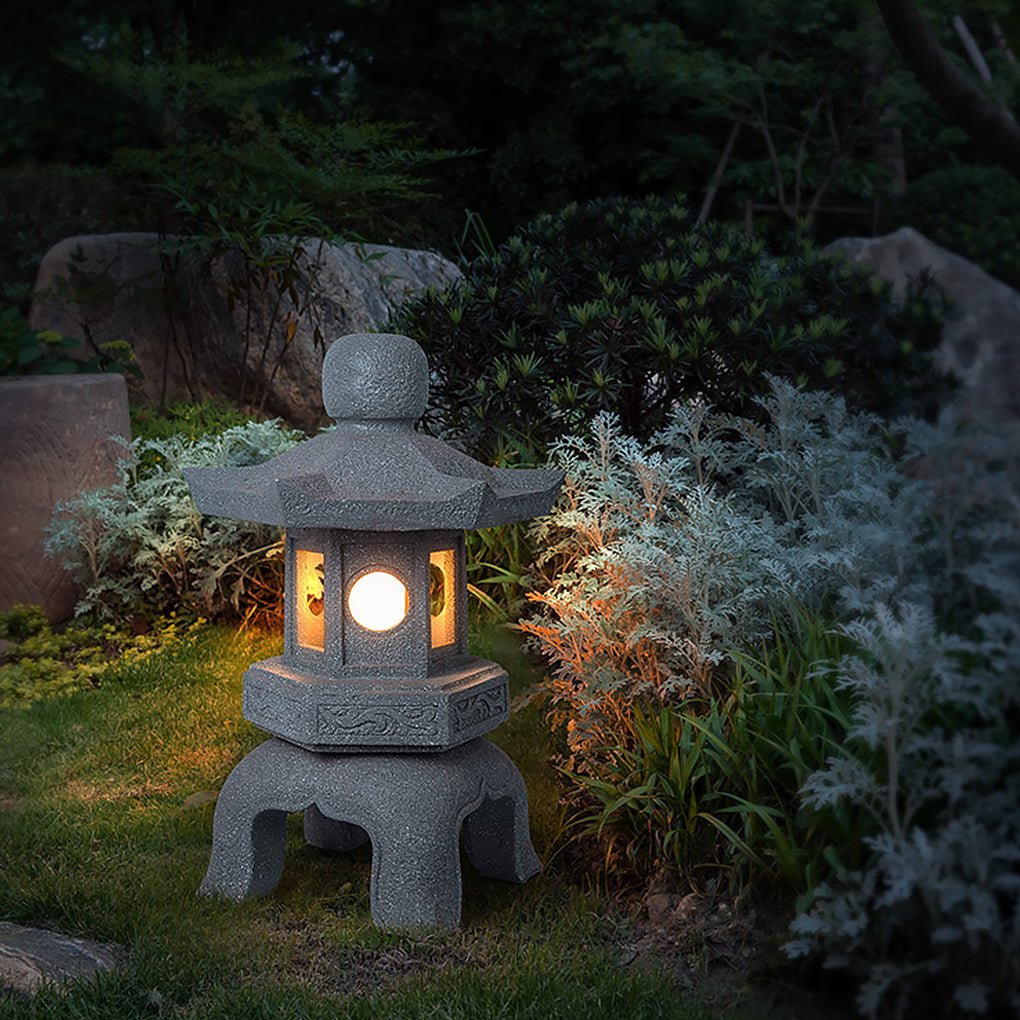 Outdoor Garden Waterproof Landscape Lighting Decorative Imitation Stone Tower Light