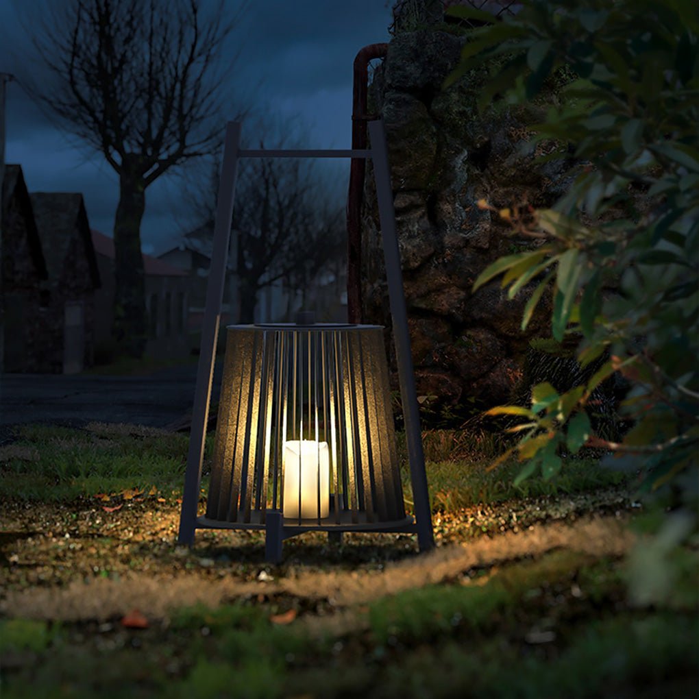 Outdoor Grid Imitation Candle-shaped Lantern Waterproof LED Landscape Lighting