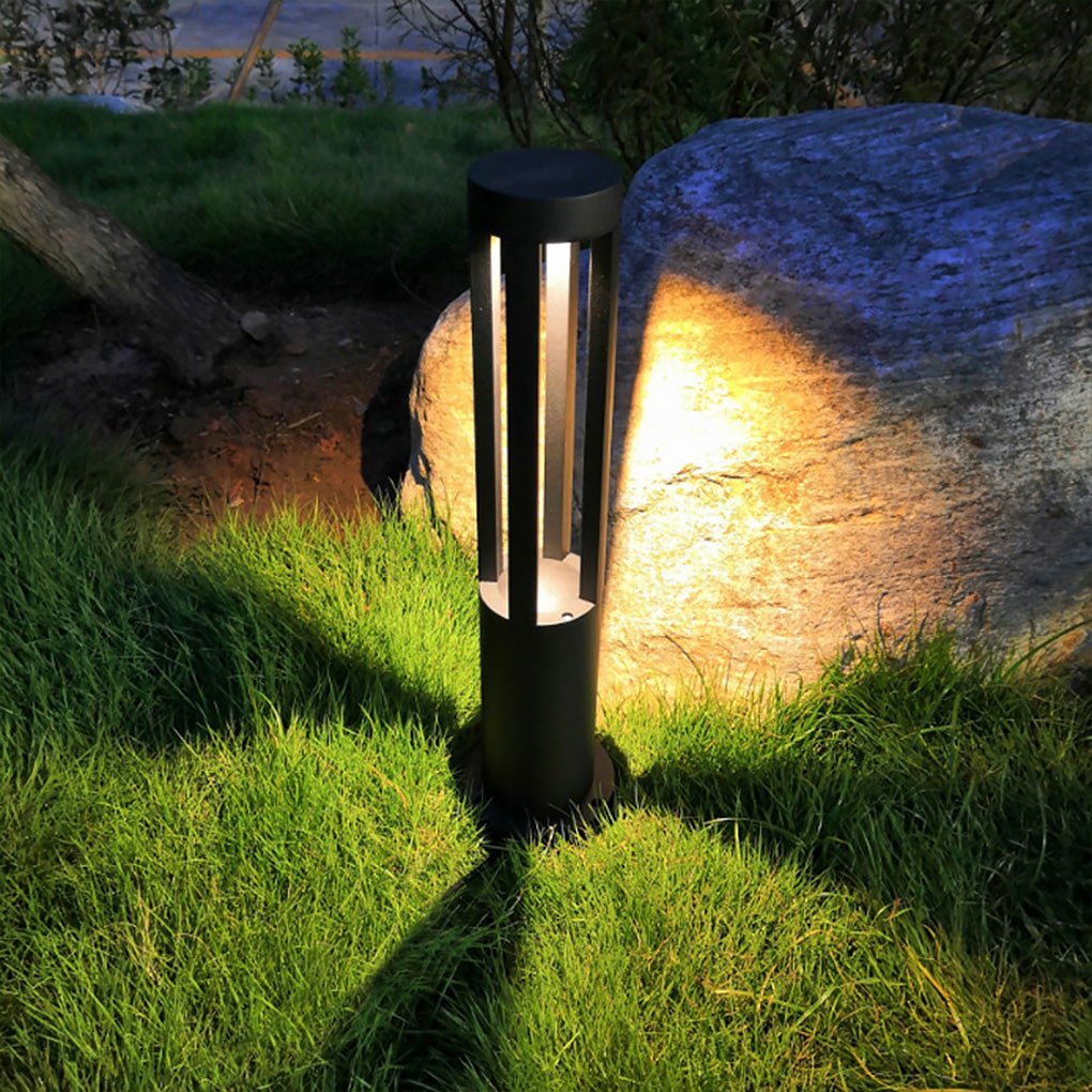 Round Strips IP65 Waterproof Black Modern Outdoor Light Pathway Lights