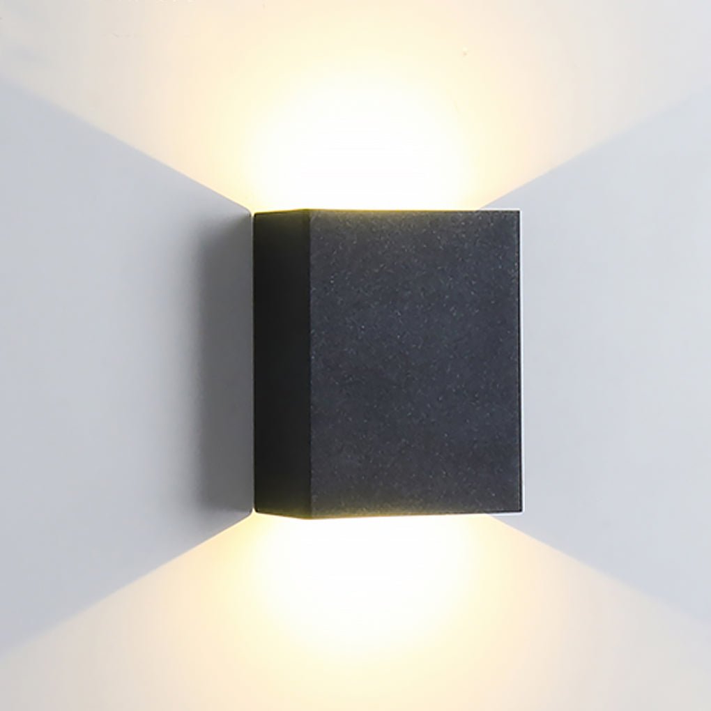 Waterproof Square LED up and down Lighting Modern Outdoor Wall Lights