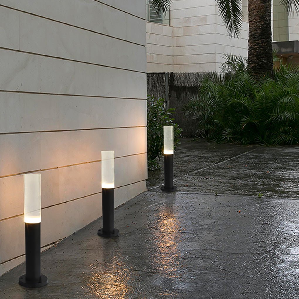 Transparent Acrylic Shade Aluminum Waterproof Modern Pathway Lights