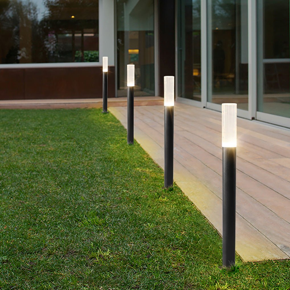 Transparent Acrylic Shade Aluminum Waterproof Modern Pathway Lights