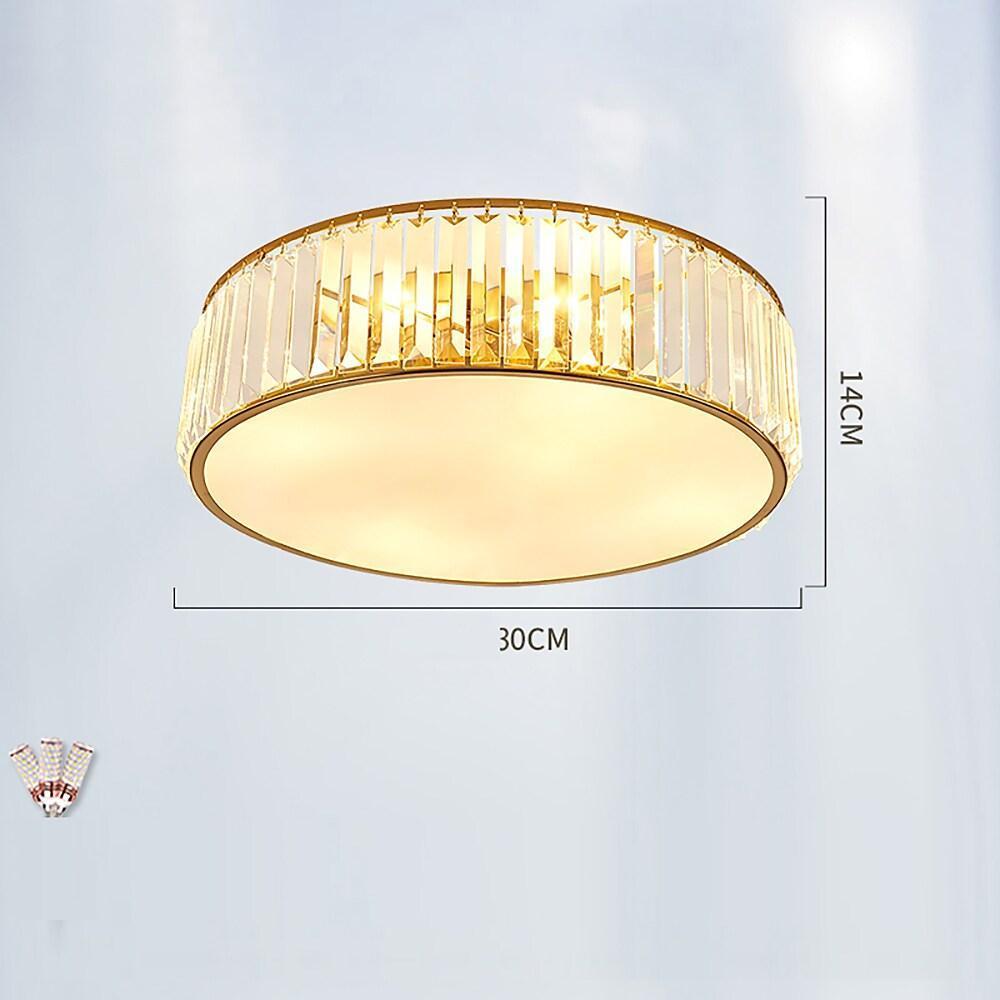 Drum-shaped LED Crystal Nordic Ceiling Lights Flush Mount Lighting