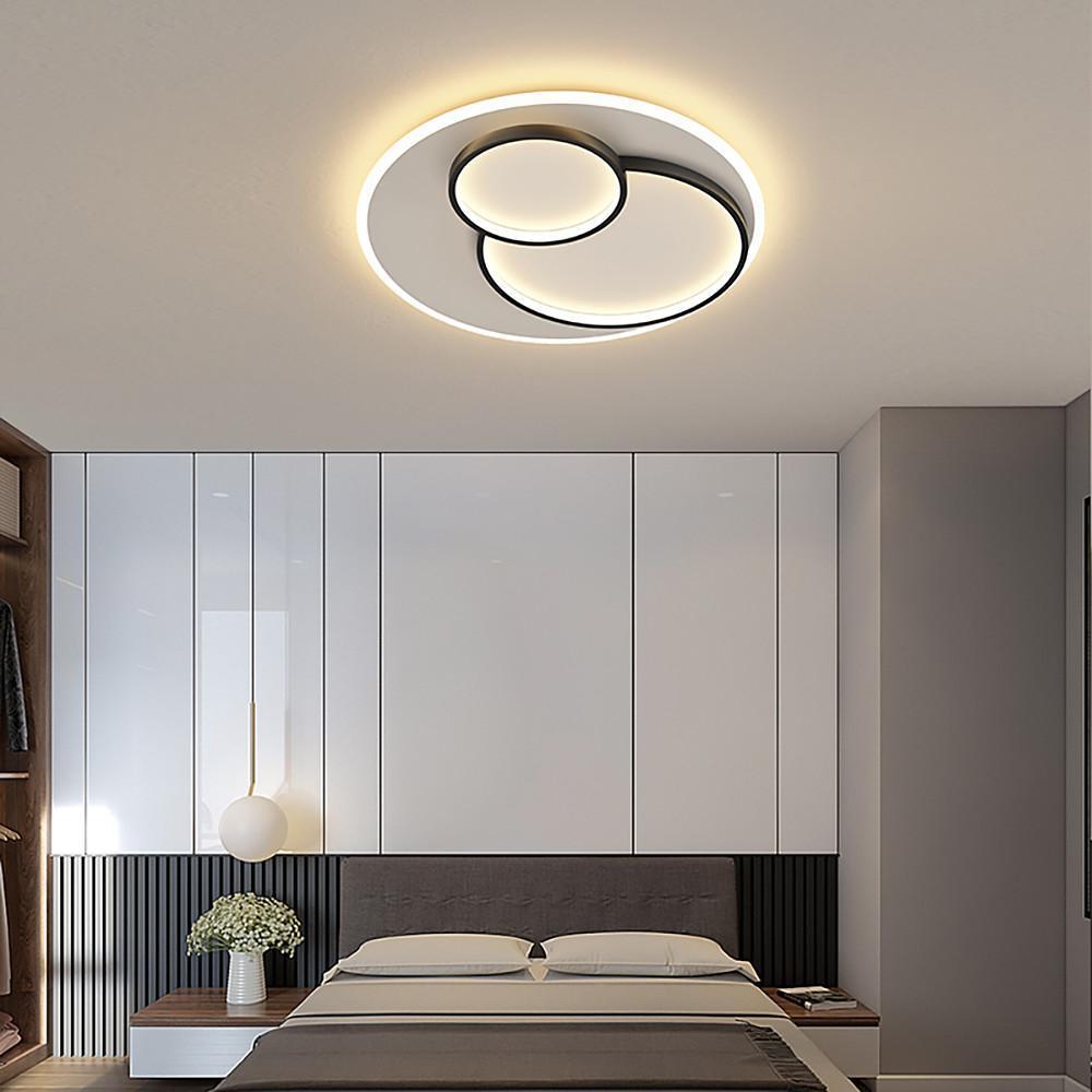 3 Circles Metal Modern Style Design Flush Mount Lighting LED Bedroom Ceiling Lights