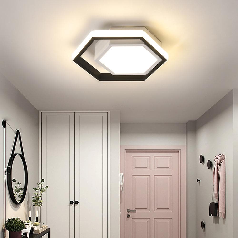 Hexagon Shaped LED Modern Flush Mount Lighting Ceiling Lights Hanging Light