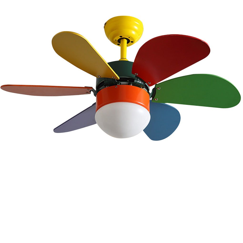 Personality Creative Mini Children's Room Double Control Ceiling Fan Lamp