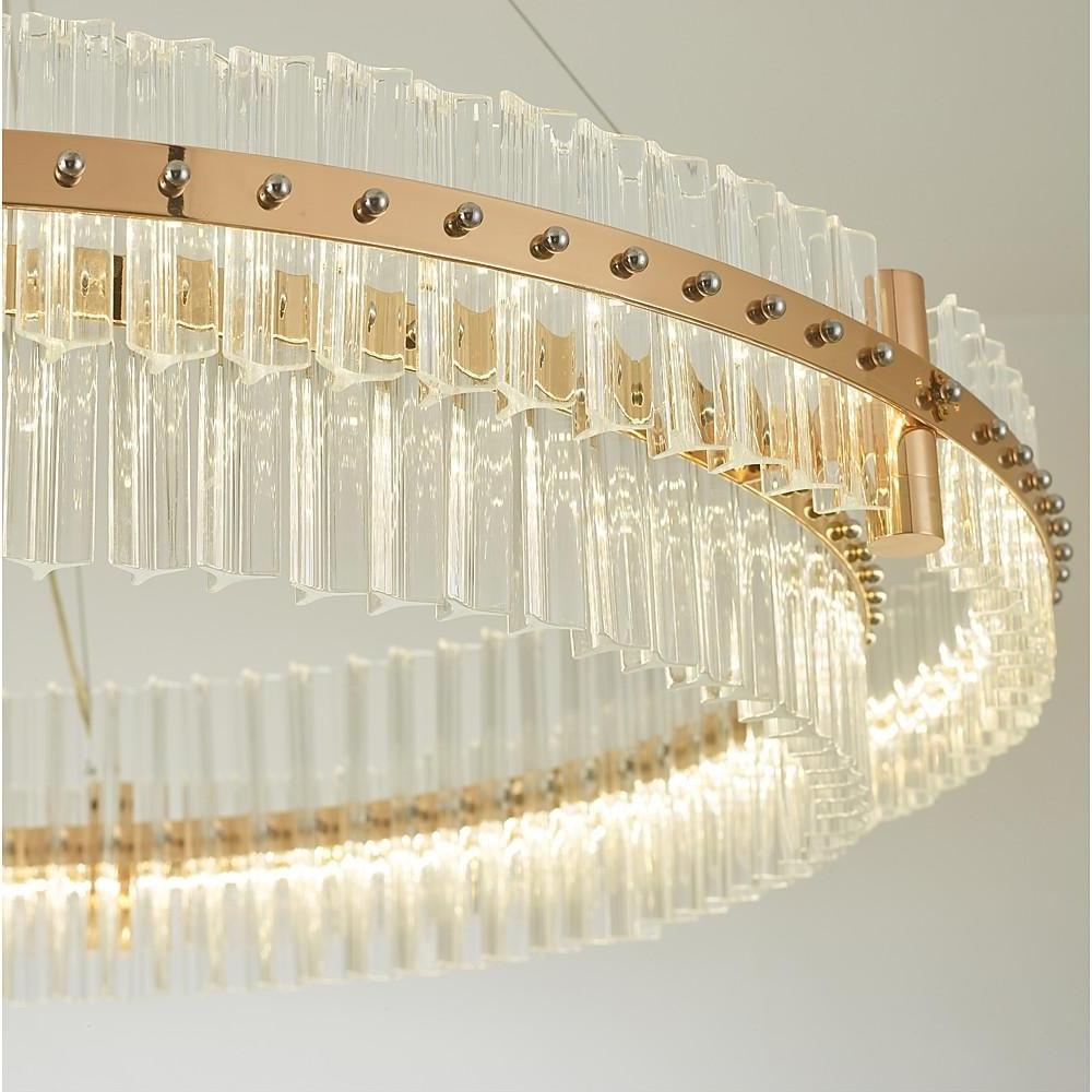 Modern Luxury Dozens of Crystal Chandelier Gold LED Lighting