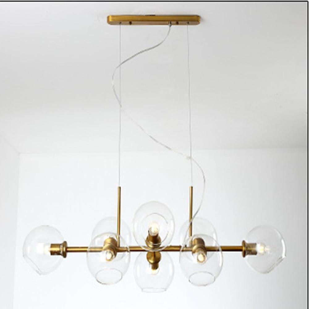 Globe Nordic Glass Bubble Chandelier Metal Industrial Chandelier Ceiling Lights