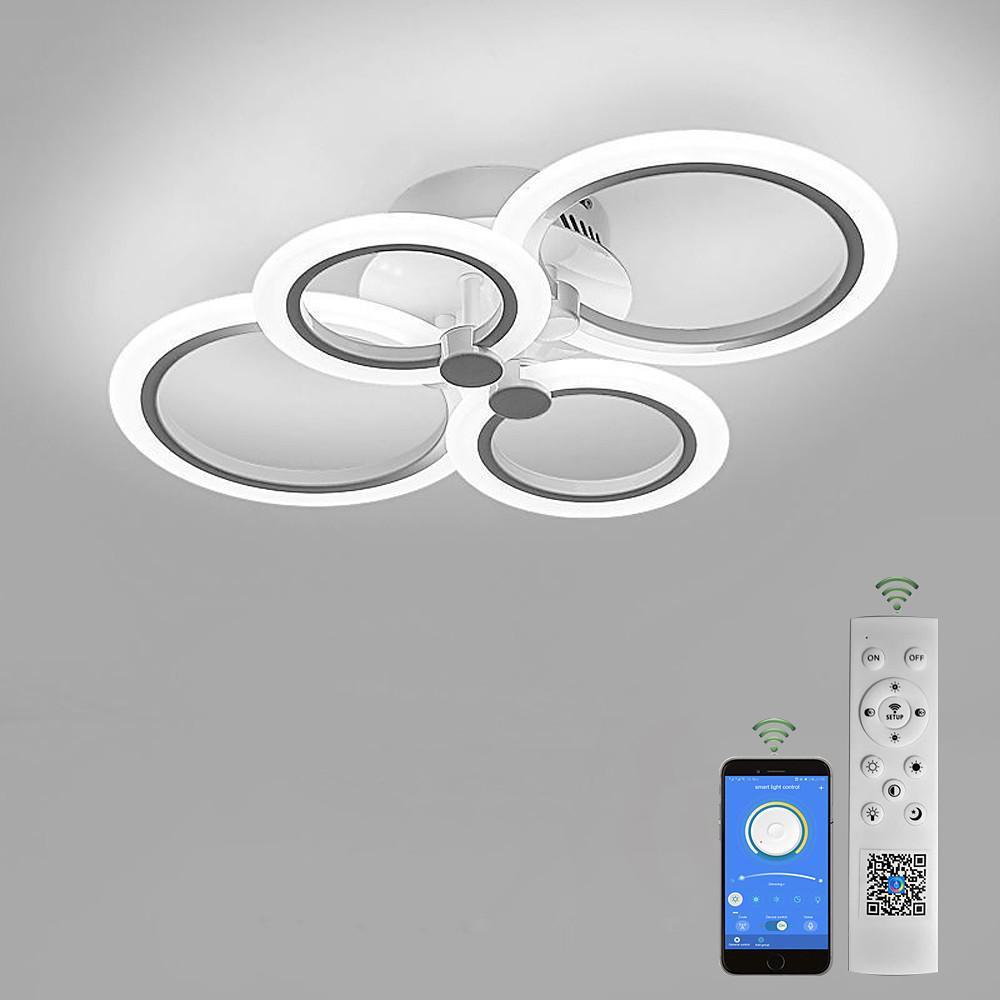 Circles Aluminum Acrylic Cluster Style Design Flush Mount Lighting LED Living Room Bedroom Ceiling Lights