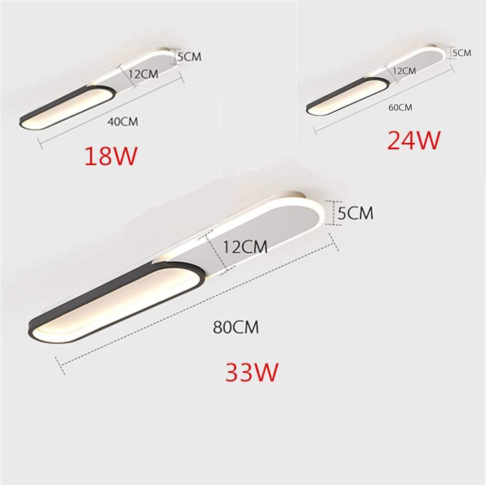 2 Rectangle Flush Mount Ceiling Light Minimalist LED Light