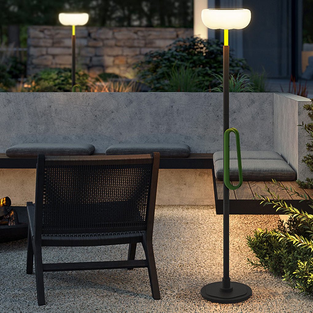 76 inch Movable Solar Powered Outdoor Torchiere Floor Lamp