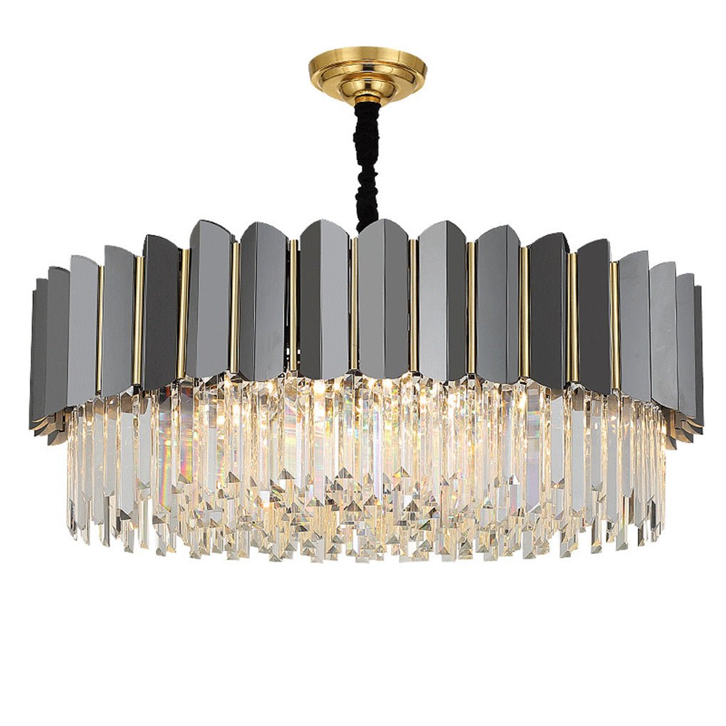 Postmodern Personality Three-color LED Home Living Room Crystal Chandelier