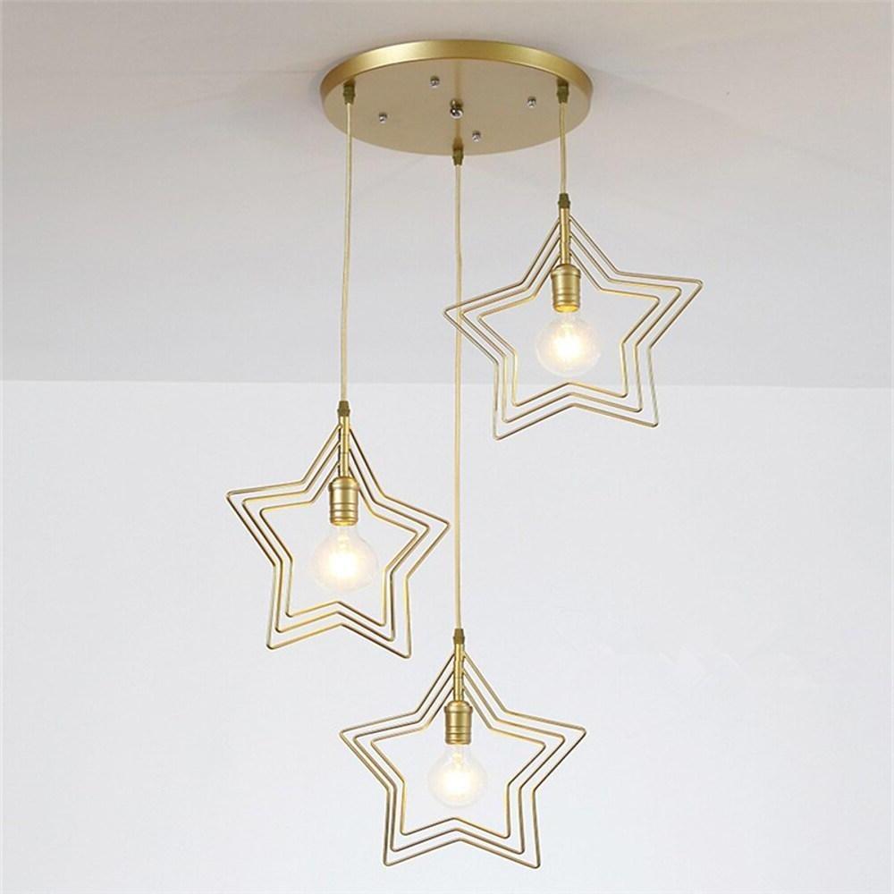 Multi Star Shaped Modern Pendant Lighting Metal Pendant Lighting