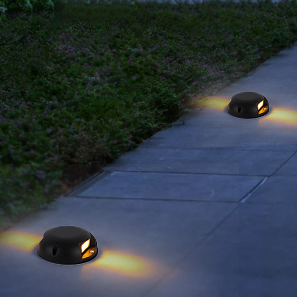 Modern Round LED Surface Flush Mounted Step Light Landscape Waterproof Decking Lights