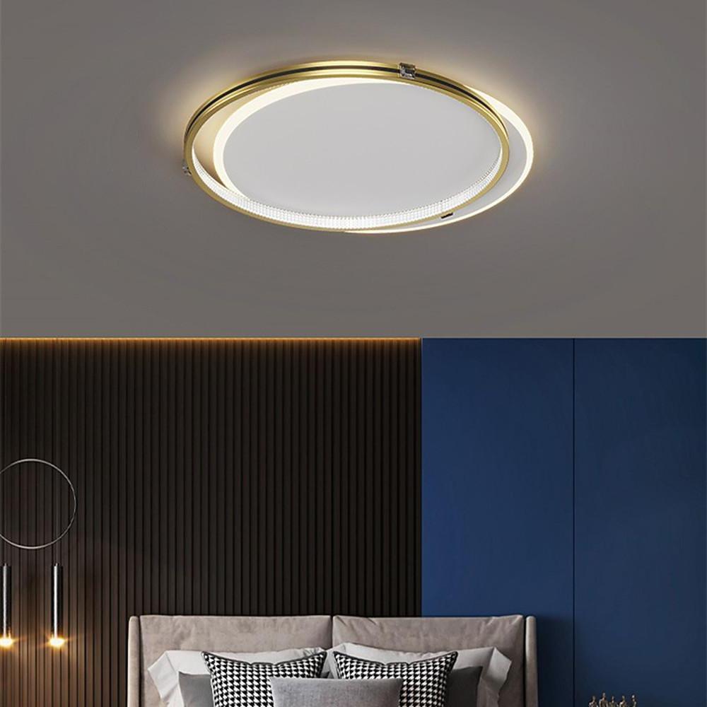 2 Circle Metal Dimmable LED Modern Ceiling Light Flush Mount Lighting