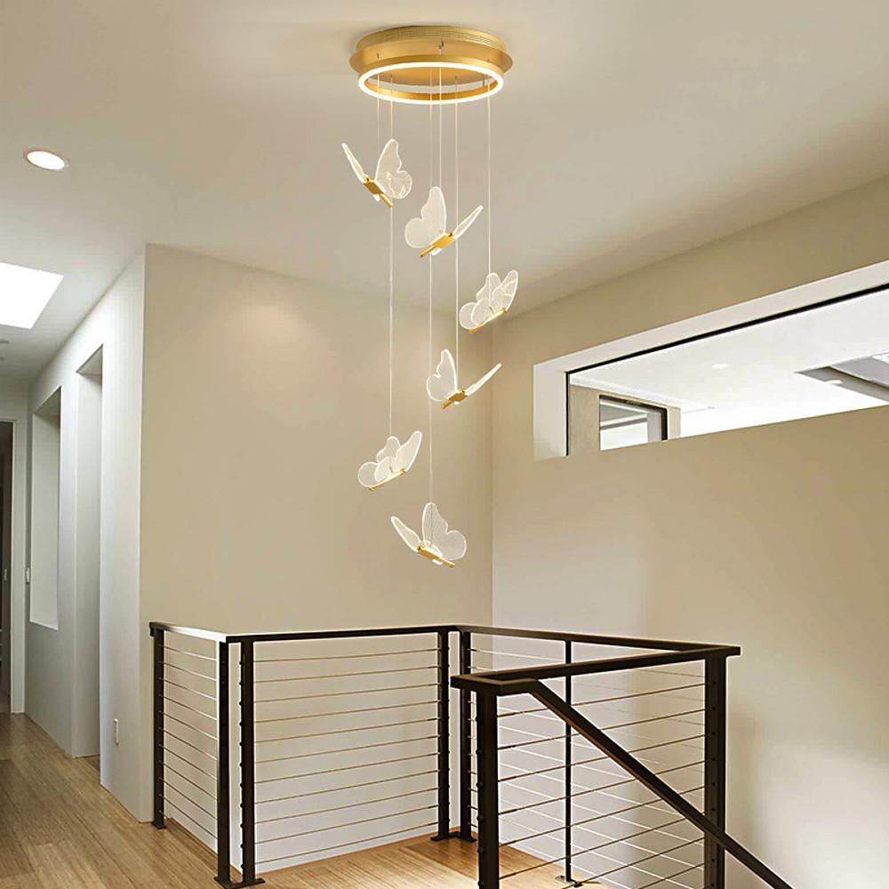 Butterfly Shapes Design Pendant Lighting Acrylic Metal Island LED Living Room Ceiling Lights