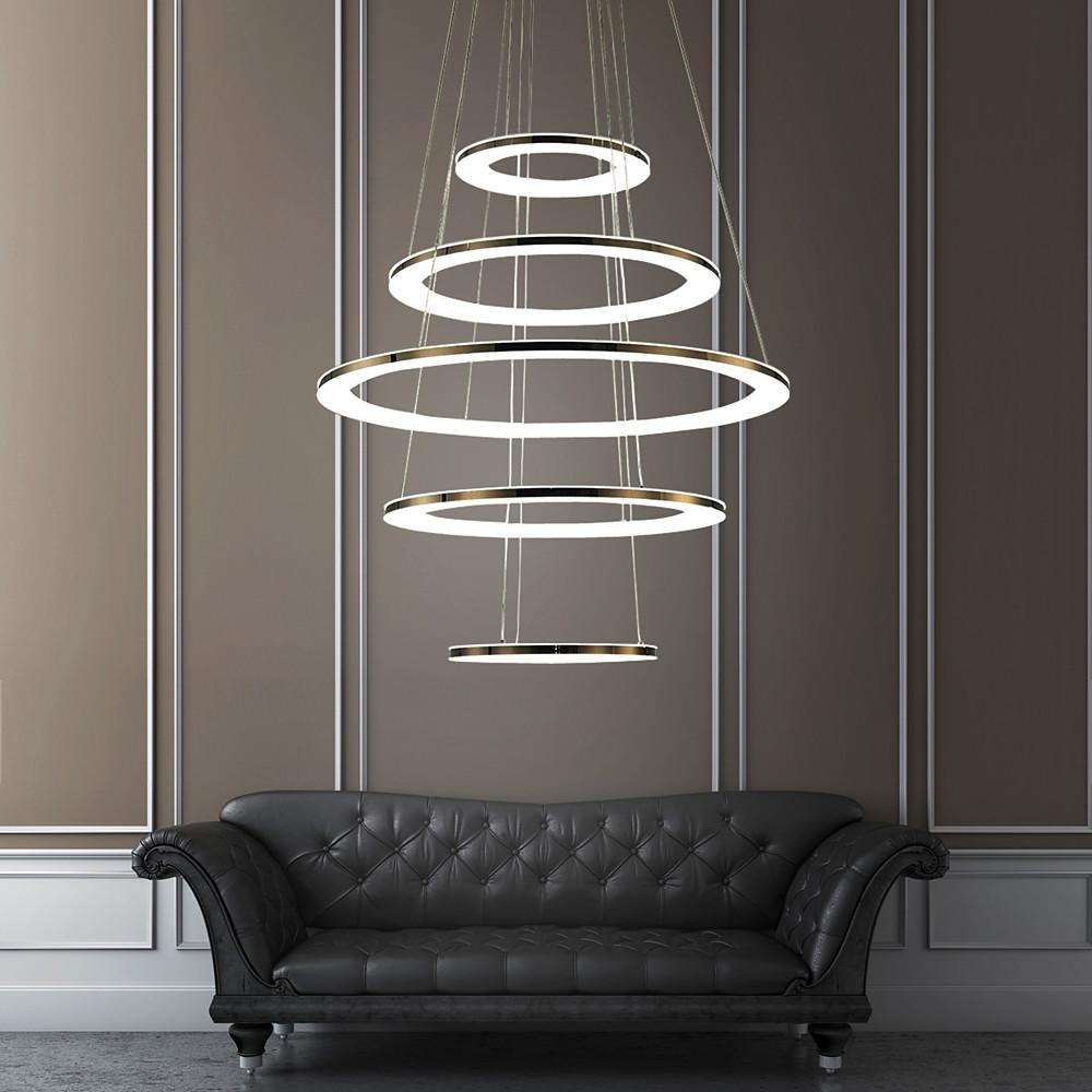 Adjustable Contemporary Chandelier Light Mid-century Chandeliers with 5 Tiered LED Lights