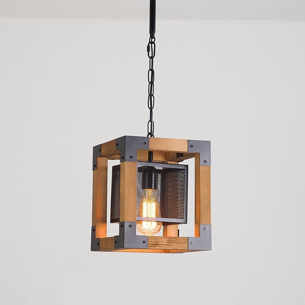 Rustic Industrial Linear Chandelier for Dining Rooms Farmhouse Rectangular/Square Light Fixture