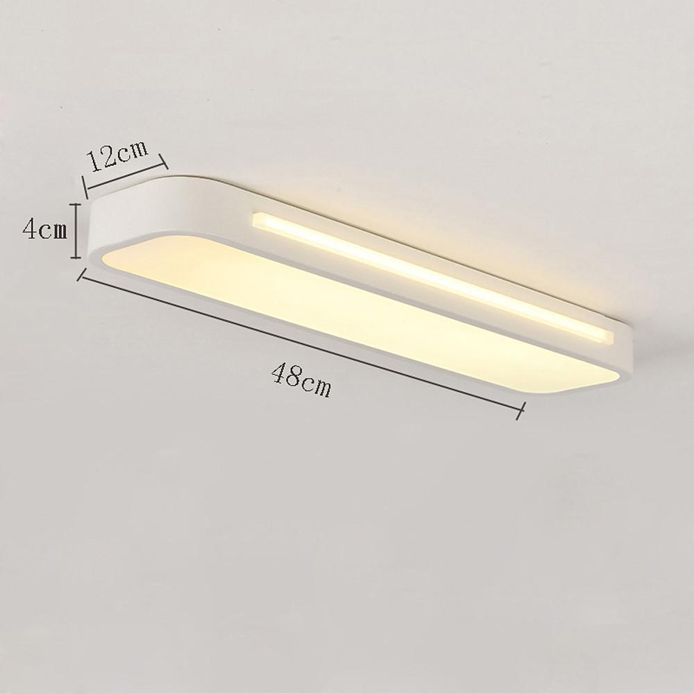 19 in. W 1-Light Long Oval LED Flush Mount Minimalist Rectangular Ceiling Light