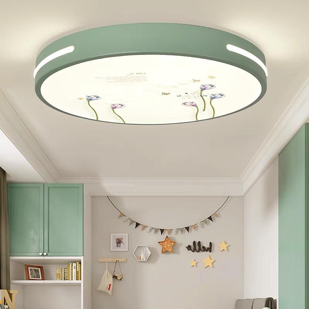 Circular with Cute Pattern LED Modern Flush Mount Ceiling Light