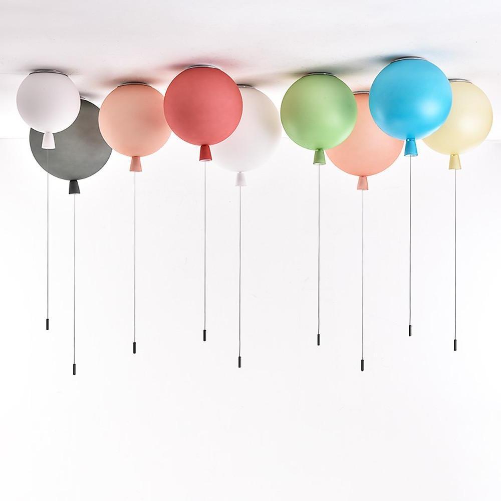 Glass Airballoon Shaped LED Novelty Style Flush Mount Lighting Ceiling Light