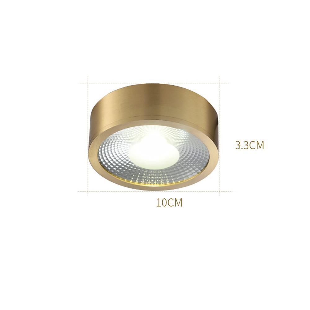 Round LED Copper Modern Ceiling Lights Flush Mount Lighting Ceiling Lamp