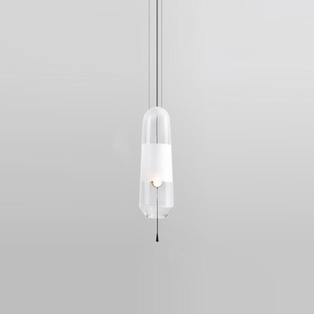 Long Oval Glass LED Nordic Pendant Light Hanging Lamp Island Lights