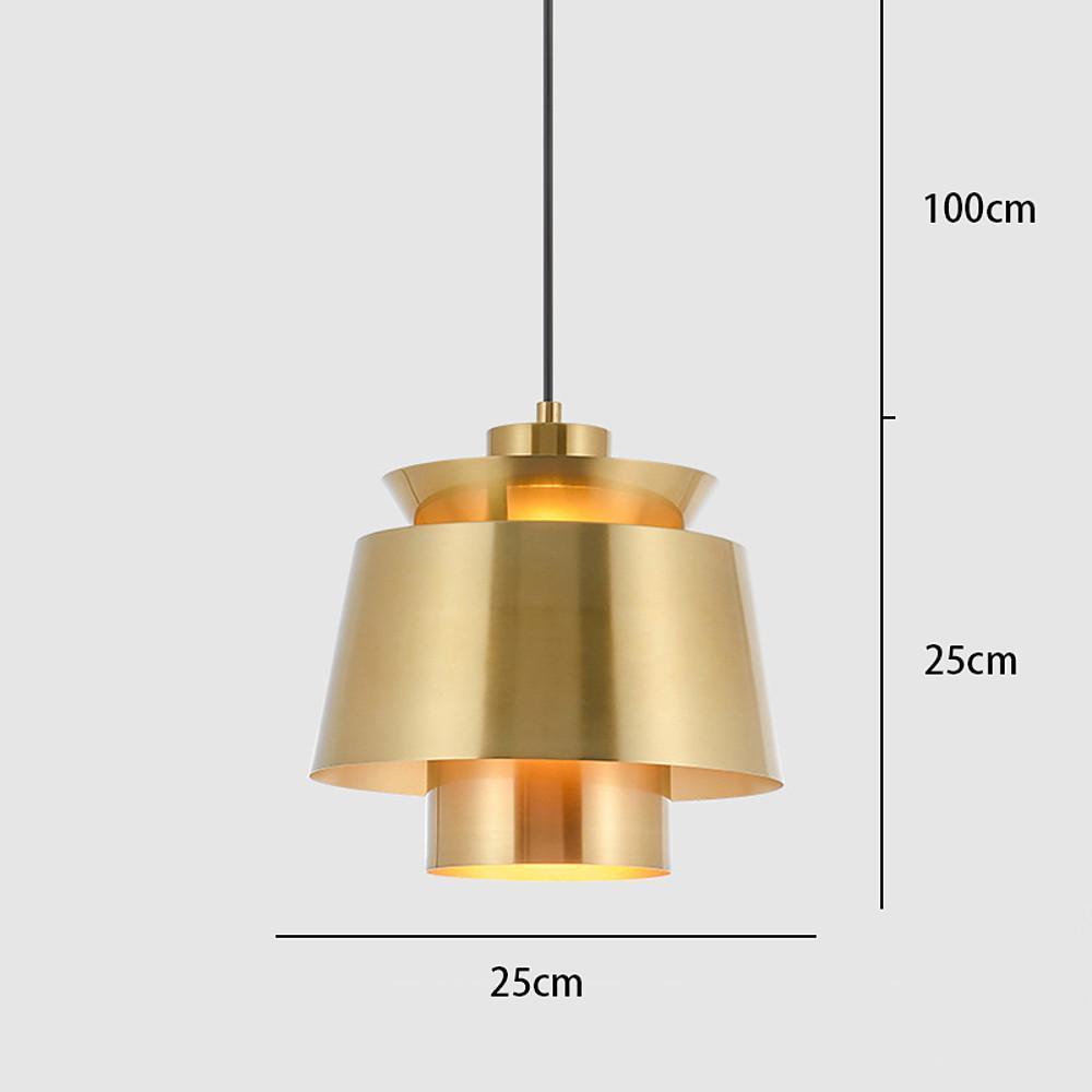 Creative Cylindrical Electroplated Metal LED Modern Pendant Lighting