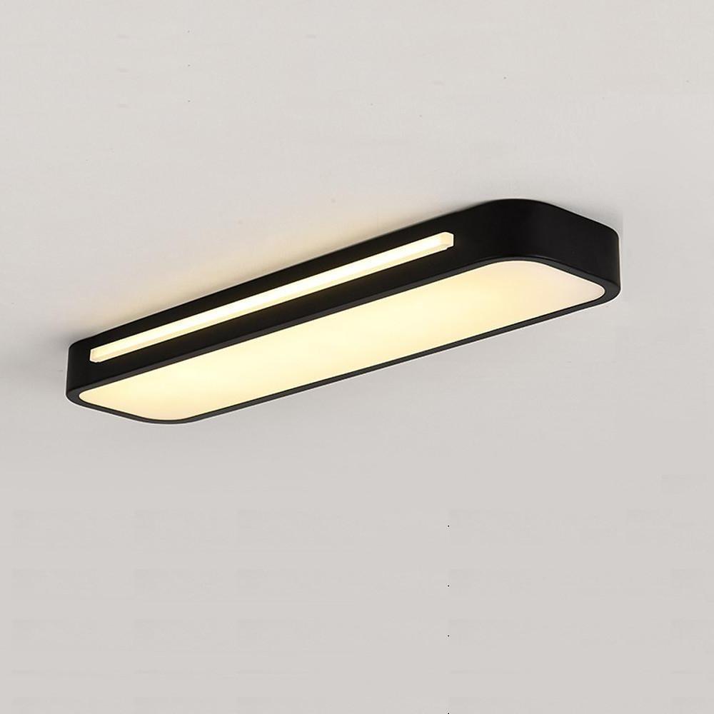 19 in. W 1-Light Long Oval LED Flush Mount Minimalist Rectangular Ceiling Light