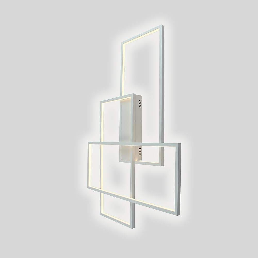 Rectangular Hybrid Modern Flush Mount Ceiling Light With 1 Central LED Light