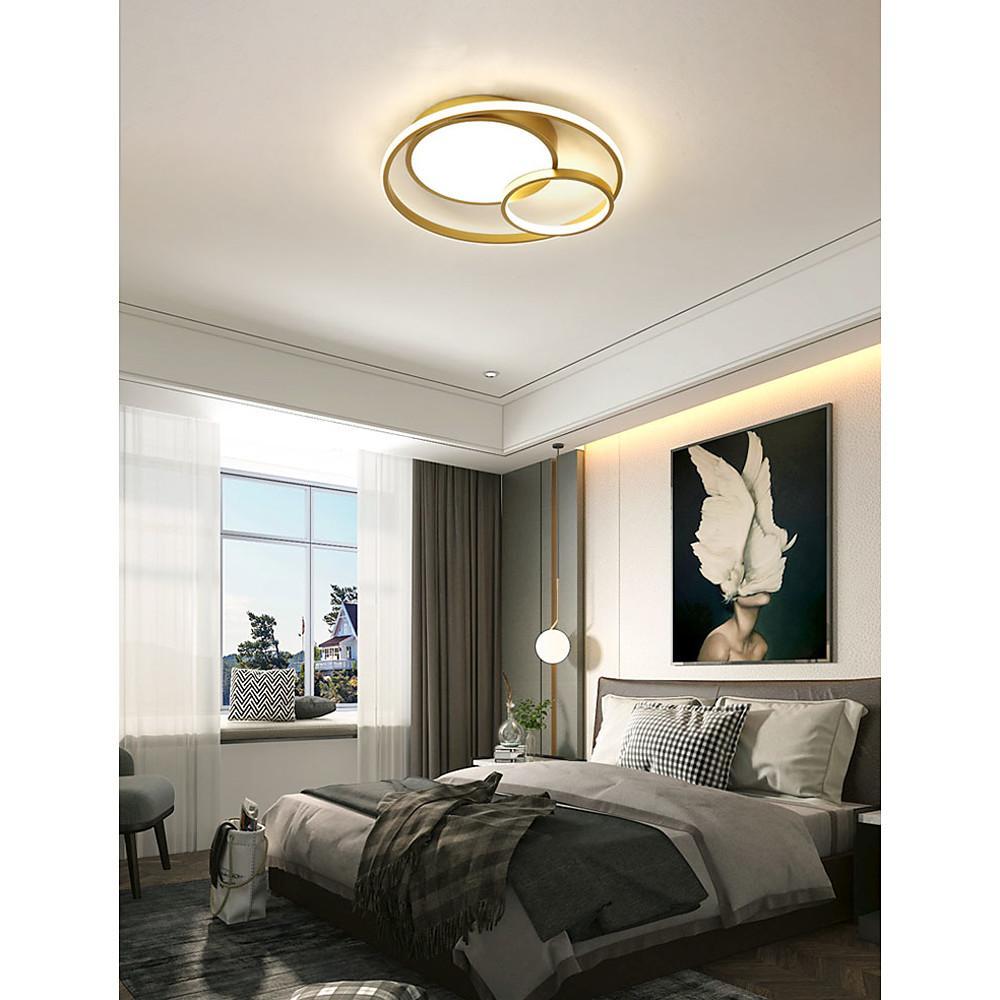 3 Ring Minimalist Acrylic LED Flush Mount Ceiling Light for Bedroom