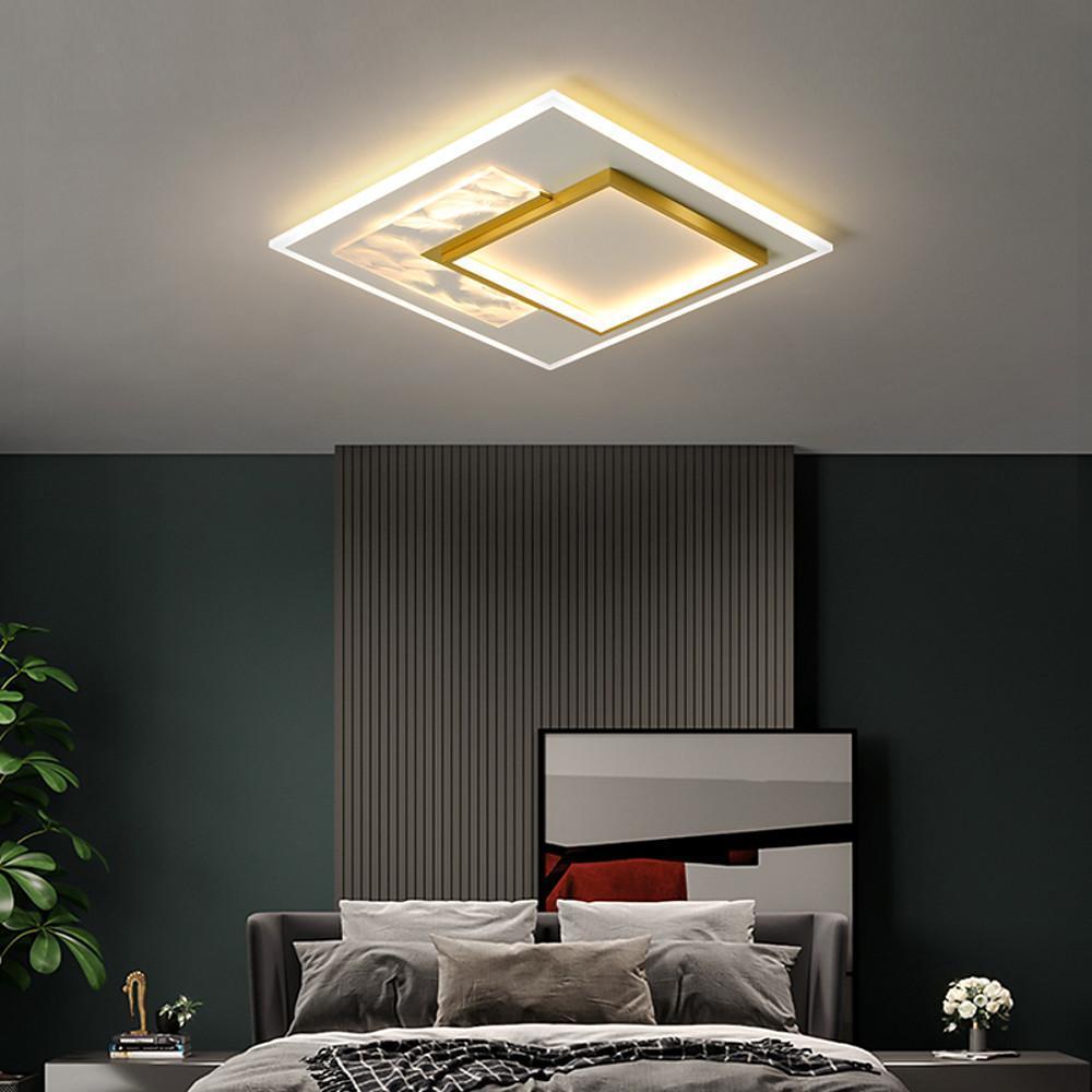 Multiple Squares Pattern Metal LED Flush Mount Ceiling Light for Living Room