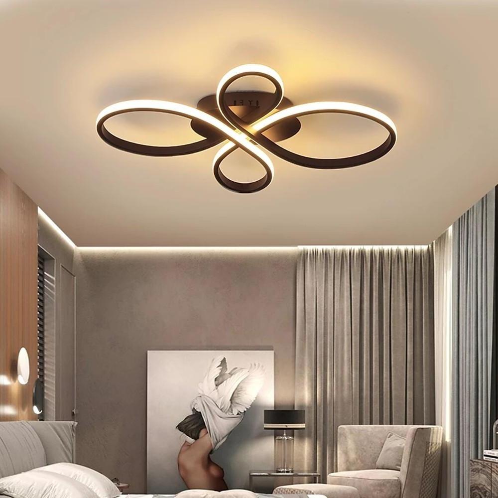 Multiple Curves Flush Mount Ceiling Light Modernist Metal Silica Gel LED Light