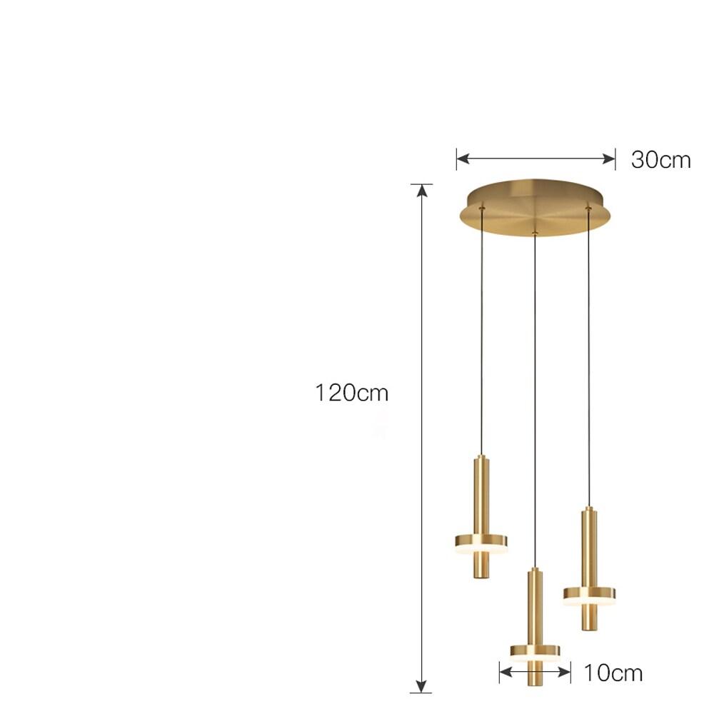 Circle Cylinder LED Gold Nordic Pendant Light Hanging Lamp Island Lights