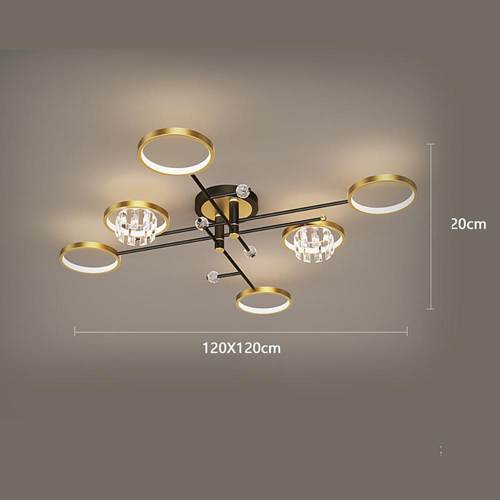 Geometric Crystal Metal Flush Mount Ceiling Light Multiple Lights for Living Room