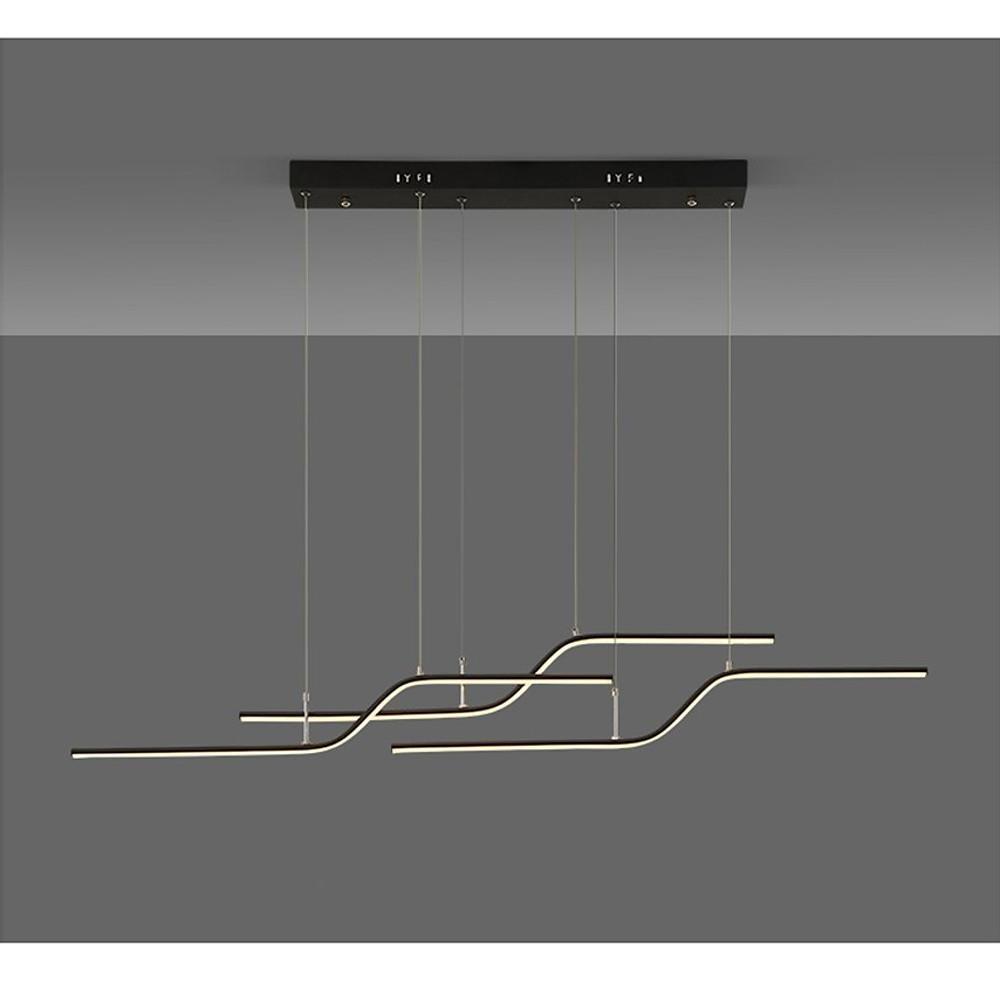 Linear Curved Minimalist Modern Chandeliers Dining Room Lighting Ceiling Light