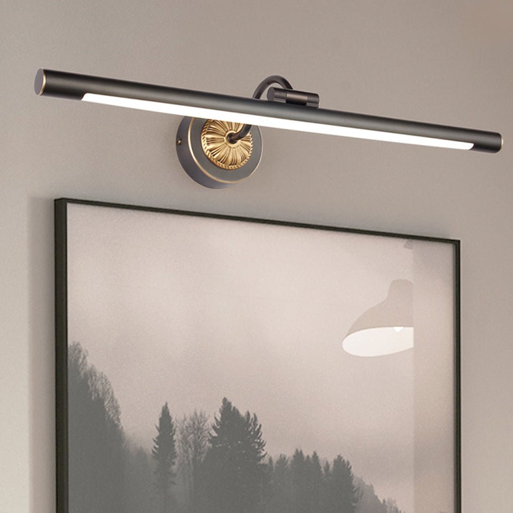 Black Copper Linear Rotatable Bathroom Vanity Light with 240° Adjustable LED Head