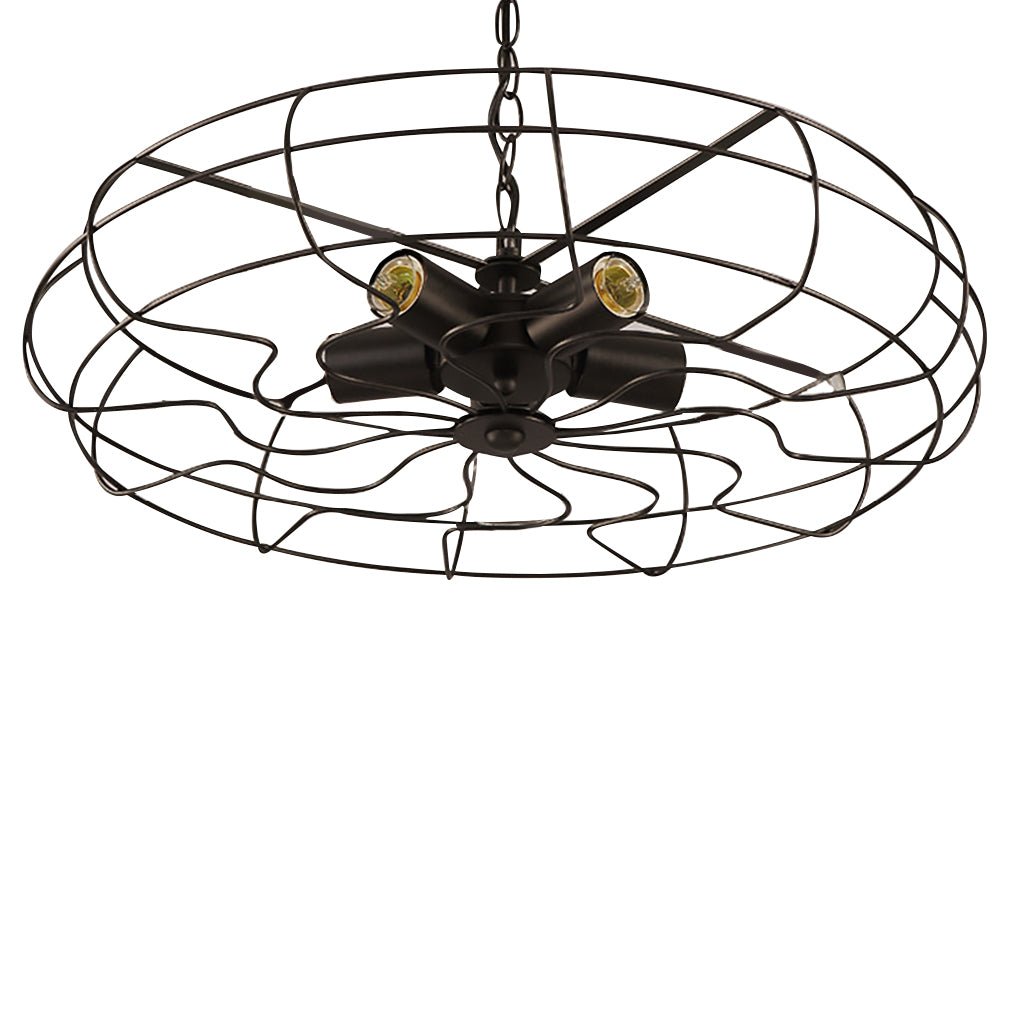 Retro Nostalgic Creative Personality Industrial Fan Chandelier for Cafe Restaurant