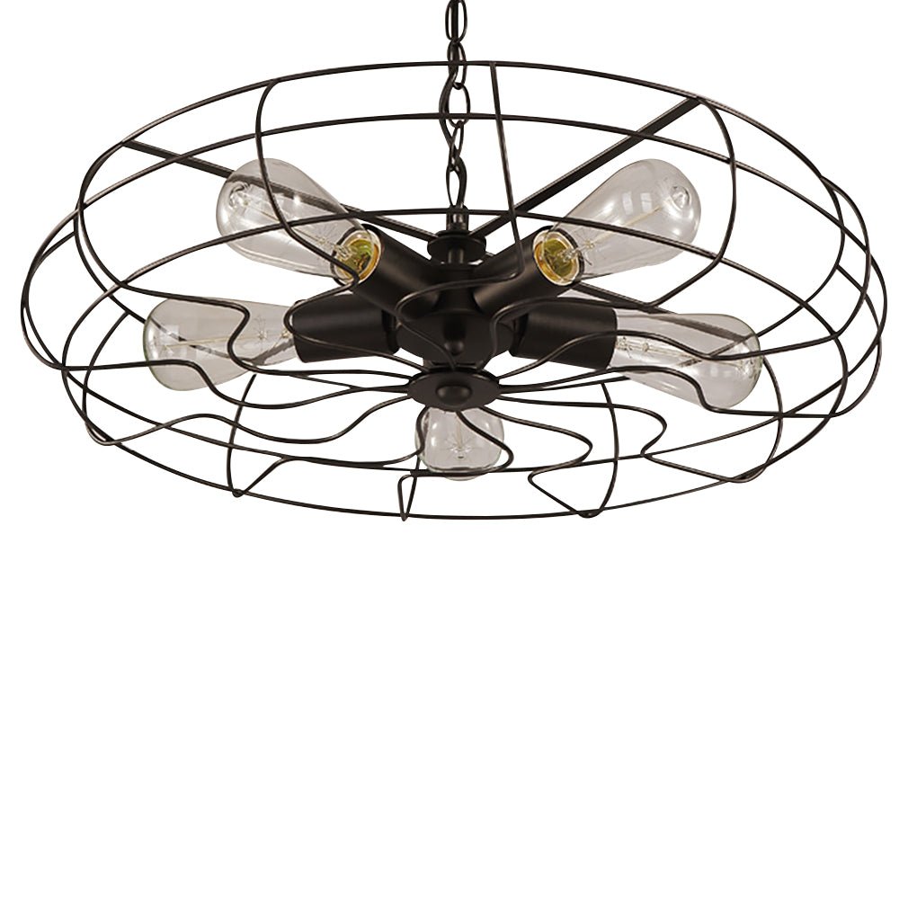 Retro Nostalgic Creative Personality Industrial Fan Chandelier for Cafe Restaurant