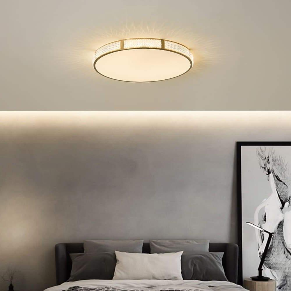 Circular Copper Acrylic LED Nordic Ceiling Lights Flush Mount Lighting