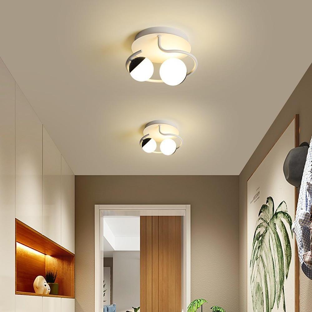 2-Light Globes Design LED Nordic Flush Mount Ceiling Light Ceiling Lamp