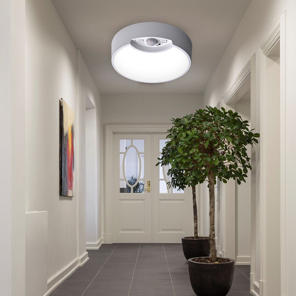 Round Motion Sensor Ceiling Lights LED Battery Operated Ceiling Lights with Remote Control